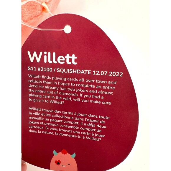 Squishmallow Willett the Peach Monster 11” •VHTF• - Picture 5 of 5